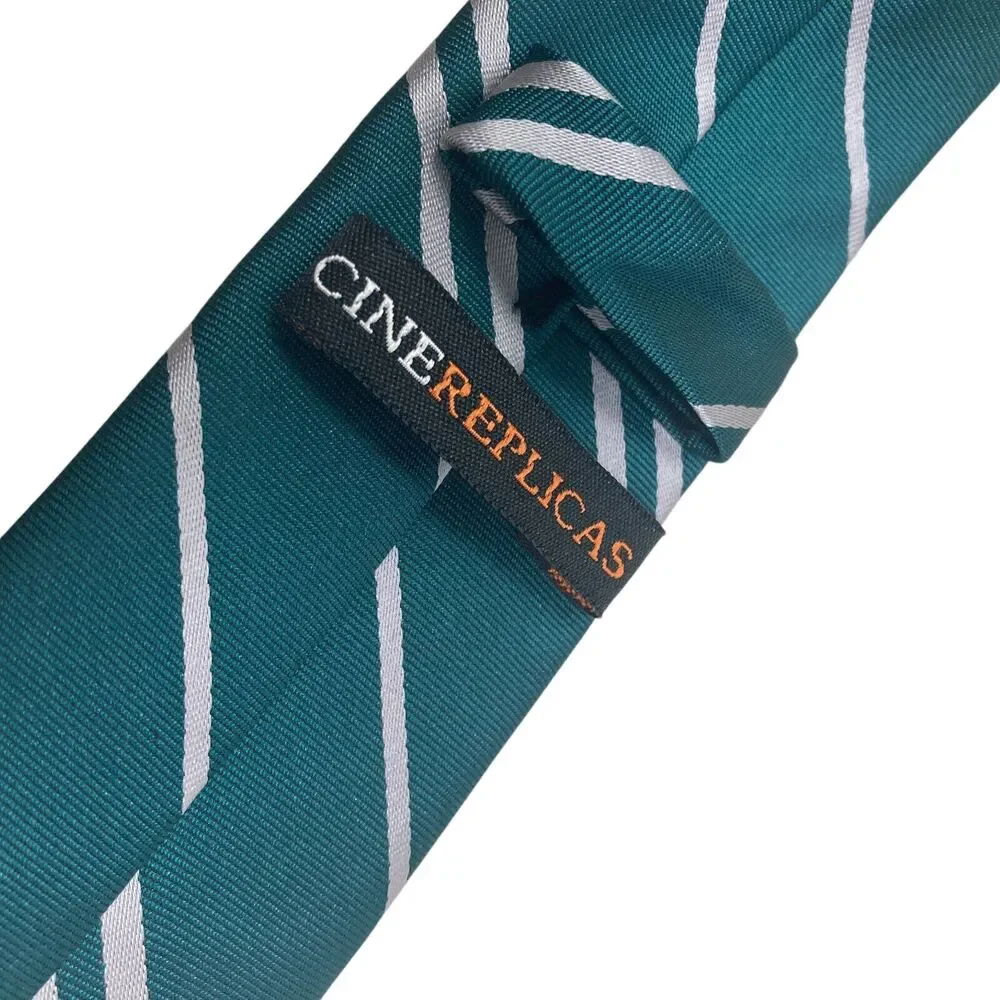 Harry Potter Tie Slytherin Green Gray Striped 100% Microfiber